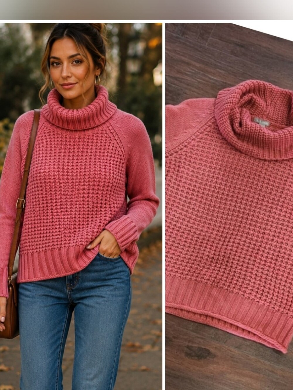 NEW WITH TAG TURTLENECK COZY CHUNKY SWEATER 🐈‍⬛
